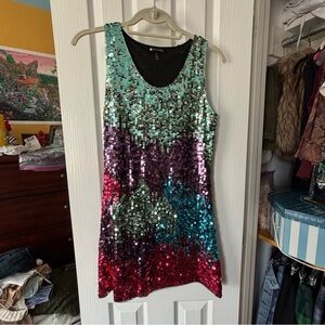 Modcloth Sequin Sleeveless Party Dress